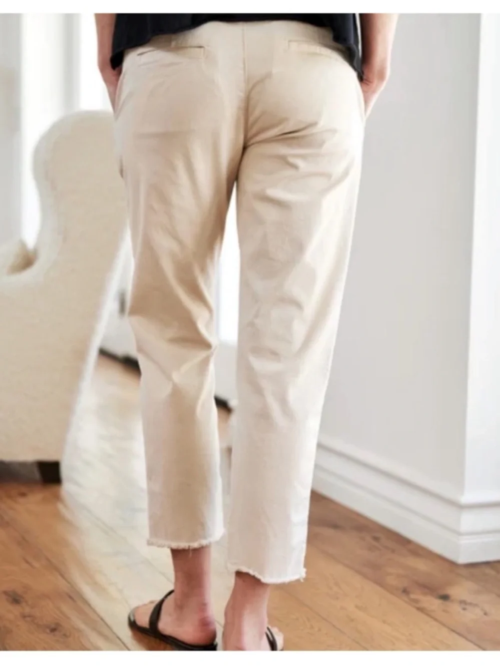 FRANK & EILEEN Wicklow
Twill Pant the Italian chino in khaki sz 6 - Picture 3 of 4